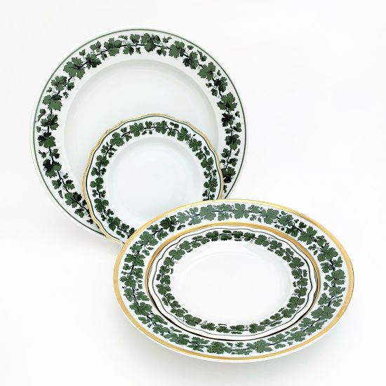 Picture of Vintage 31-Piece Meissen 'Full Green Vine' Dinnerware Set, Assorted Trims