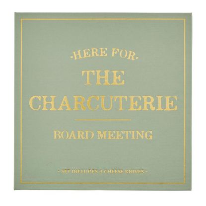Picture of Faux Book 'I'm Here for the Charcuterie Board Meeting' 3-Piece Serving Set