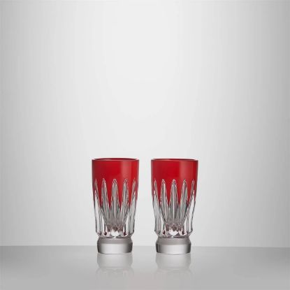 Picture of Waterford Crystal 'New Year Firework' Set of 2 Red Shot Glasses