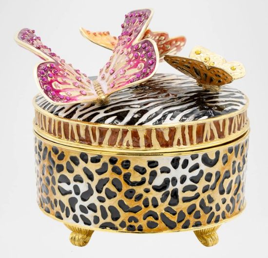 Picture of Jay Strongwater Jungle Trinket Box with Butterflies