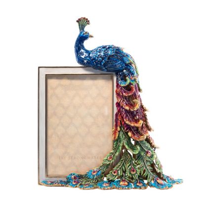 Picture of Jay Strongwater 'Eve' 4x6" Peacock Frame