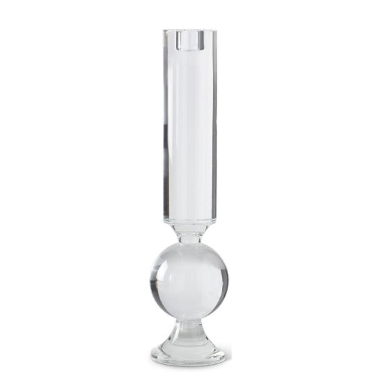 Picture of K&K Interiors 14" Crystal Single Ball Taper Candle Holder