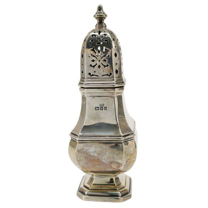 Picture of Antique 1922 English Sterling Silver Muffineer/Sugar Caster by Reid & Sons Ltd., London