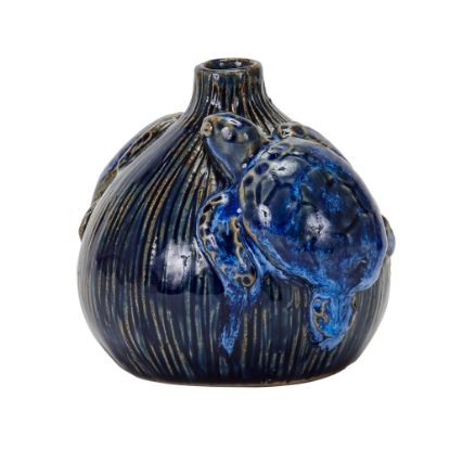 Picture of Continental Home Blue Sea Turtle Vase 