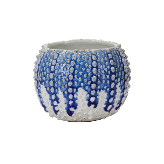Picture of Continental Home Blue & Cream Sea Urchin Vase