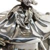Picture of Antique 1827 English Sterling Silver Coffee Pot with Flower Finial & Shell & Flower Feet by Waterhouse & Son, Birmingham