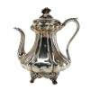 Picture of Antique 1827 English Sterling Silver Coffee Pot with Flower Finial & Shell & Flower Feet by Waterhouse & Son, Birmingham
