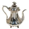 Picture of Antique 1827 English Sterling Silver Coffee Pot with Flower Finial & Shell & Flower Feet by Waterhouse & Son, Birmingham