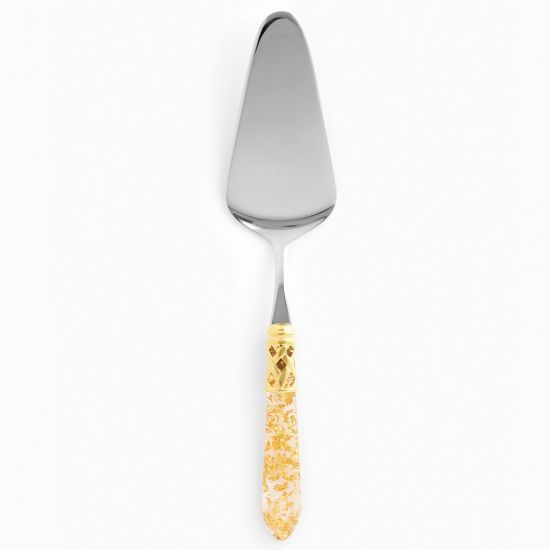 Picture of Vietri Aladdin Gold Fleck Pastry Server