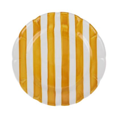 Picture of Vietri Amalfitana Yellow Stripe Dinner Plate