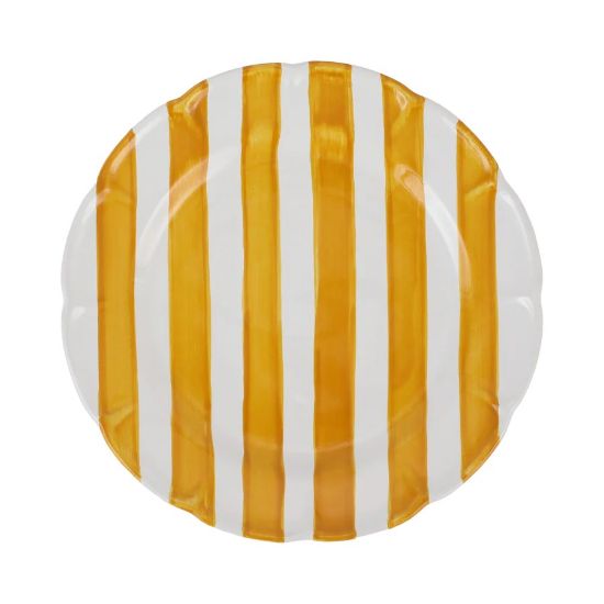 Picture of Vietri Amalfitana Yellow Stripe Dinner Plate