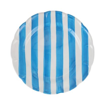 Picture of Vietri Amalfitana Aqua Stripe Dinner Plate