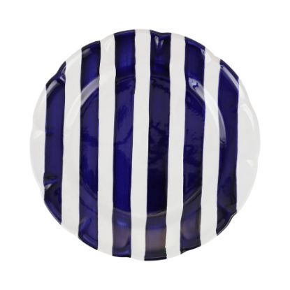 Picture of Vietri Amalfitana Cobalt Stripe Dinner Plate