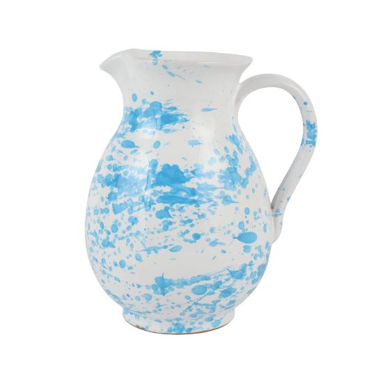 Picture of Vietri Amalfitana Aqua Splatter Pitcher