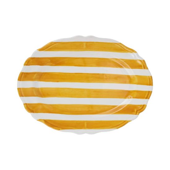 Picture of Vietri Amalfitana Yellow Stripe Oval Platter