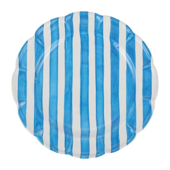 Picture of Vietri Amalfitana Aqua Stripe Round Platter