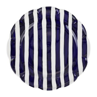 Picture of Vietri Amalfitana Cobalt Stripe Round Platter