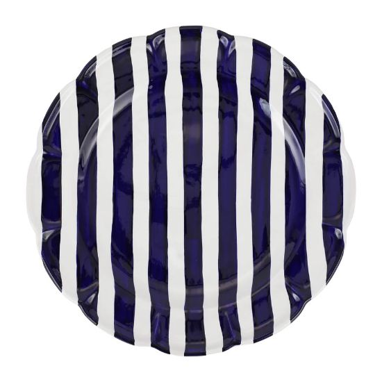 Picture of Vietri Amalfitana Cobalt Stripe Round Platter