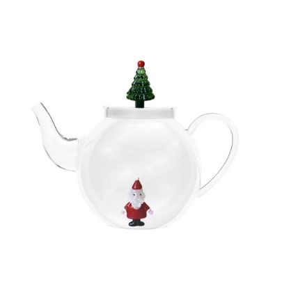 Picture of Ichendorf Milano 'Christmas Tales' Teapot with Santa Inside & Christmas Tree Finial