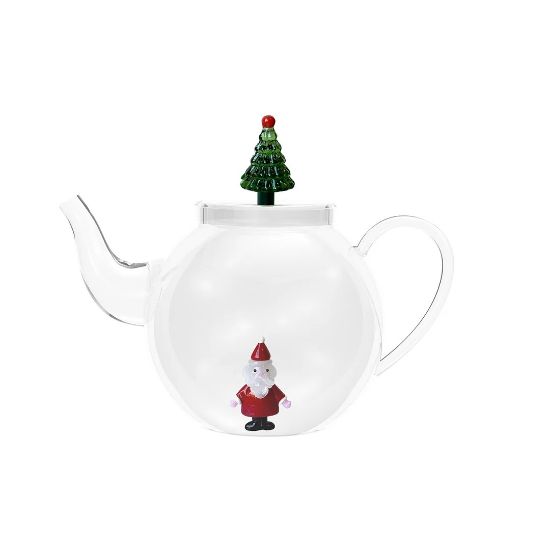 Picture of Ichendorf Milano 'Christmas Tales' Teapot with Santa Inside & Christmas Tree Finial