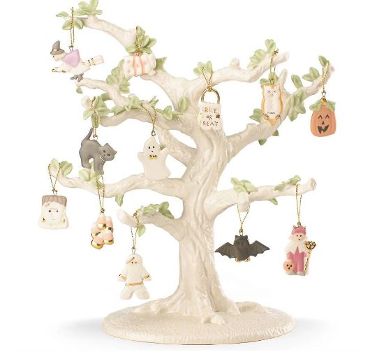 Picture of Trick or Treat 12- Piece Ornament and Tree Set by Lenox
