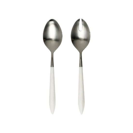 Picture of Vietri Ares Argento White 2-Piece Salad Server Set
