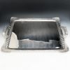 Picture of Antique 1835 Russian .840 Silver Handled Waiter Tray with Rose & Grape Motifs