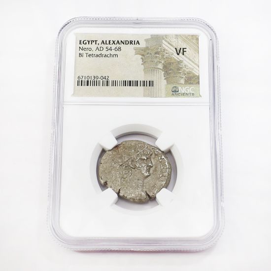 Picture of Nero, AD 54-68, Egypt, Alexandria, BI Tetradrachm, NGC VF