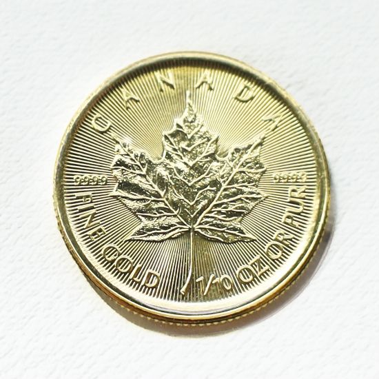 Picture of 1/10th ozt Canadian Gold Maple Leaf