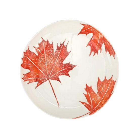 Picture of Maple Leaves Round Shallow Bowl