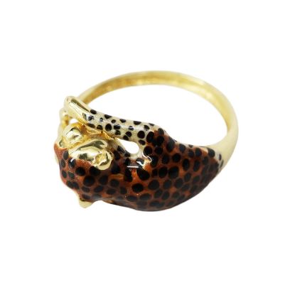 Picture of 14k Yellow Gold Panther Ring