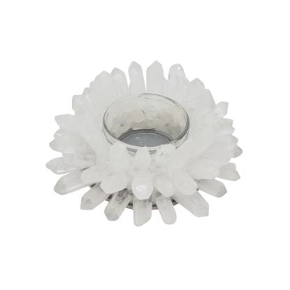 Picture of Rock Quartz Crystal Votive Candleholder