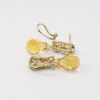 Picture of 14k Yellow Gold Diamond & Citrine Dangle Earrings 