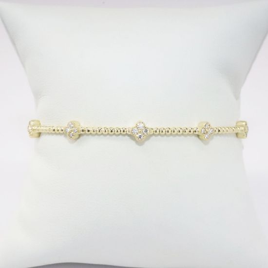 Picture of 14k Yellow Gold Diamond Bangle 