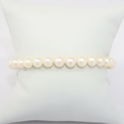 Picture of 14k Yellow Gold Cultured Pearl Bracelet 