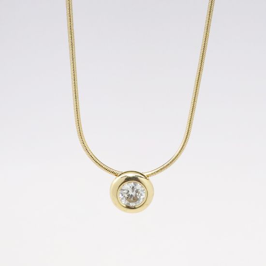 Picture of 14k Yellow Gold Diamond Necklace 