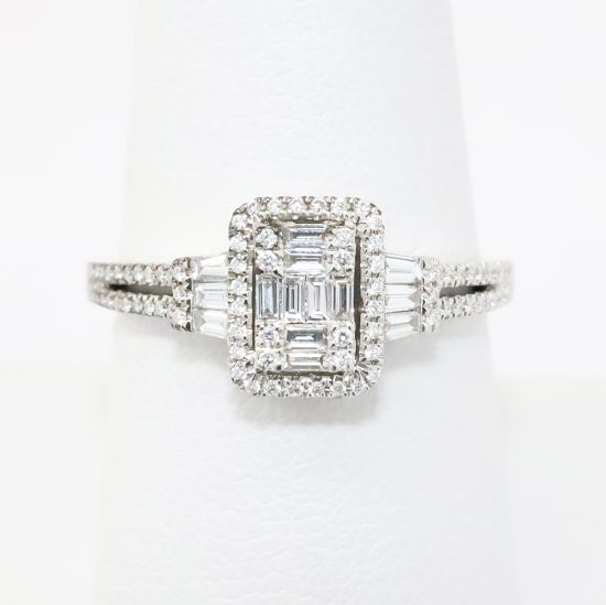 Picture of 18k White Gold Diamond Engagement Ring 