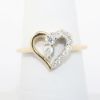 Picture of 14k Yellow Gold Heart Design Diamond Ring 