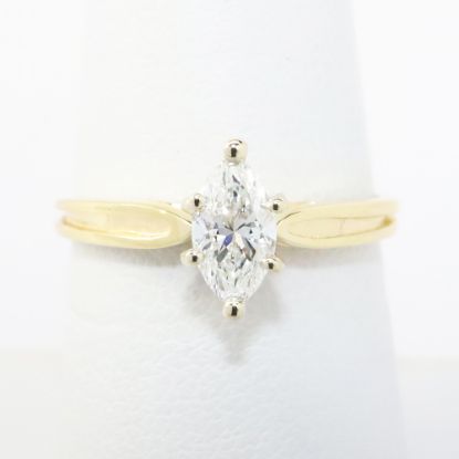Picture of 14k Yellow Gold .55CT Marquise Diamond Engagement Ring  