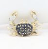 Picture of 14k Yellow Gold Sapphire & Diamond Crab Brooch 