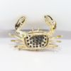 Picture of 14k Yellow Gold Sapphire & Diamond Crab Brooch 