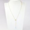 Picture of 14k Yellow Gold Aquamarine & Diamond Necklace 