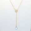 Picture of 14k Yellow Gold Aquamarine & Diamond Necklace 