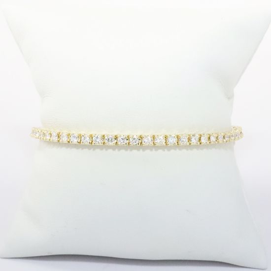 Picture of 14k Yellow Gold Diamond Tennis Bracelet 