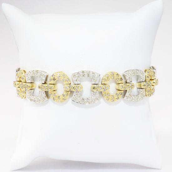 Picture of 18k Two Tone Gold Diamond Bracelet 