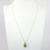 Picture of 14k Yellow Gold Emerald & Diamond Necklace 
