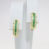 Picture of 18k Yellow Gold Emerald & Diamond Earrings 