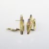 Picture of 18k Yellow Gold Multi Colored Sapphire & Diamond Earrings 