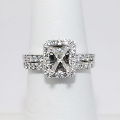 Picture of 14k White Gold Diamond Semi-Mount Bridal Set 