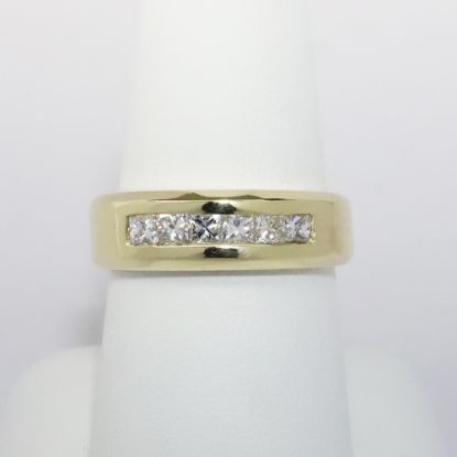 Picture of 14k Yellow Gold Diamond Men's Band 